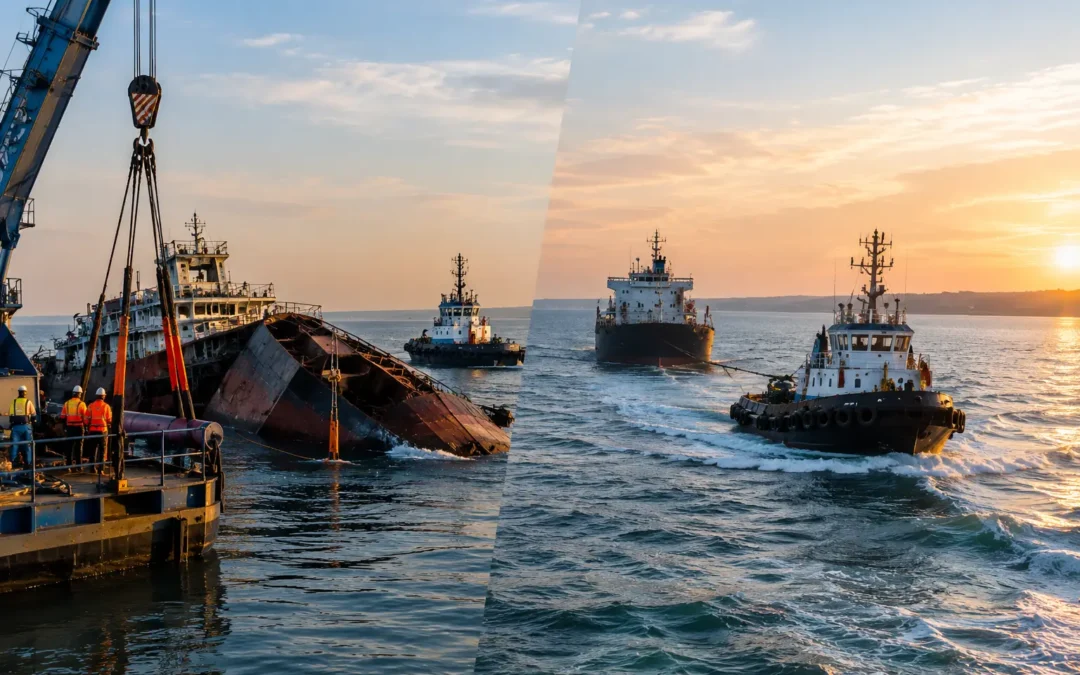 Marine Salvage vs. Towing: What’s the Difference?